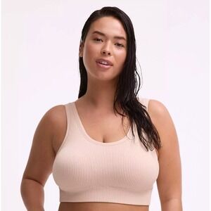 Torrid Tan Ribbed Seamless Bralette Scoop Neck Plus Size 2